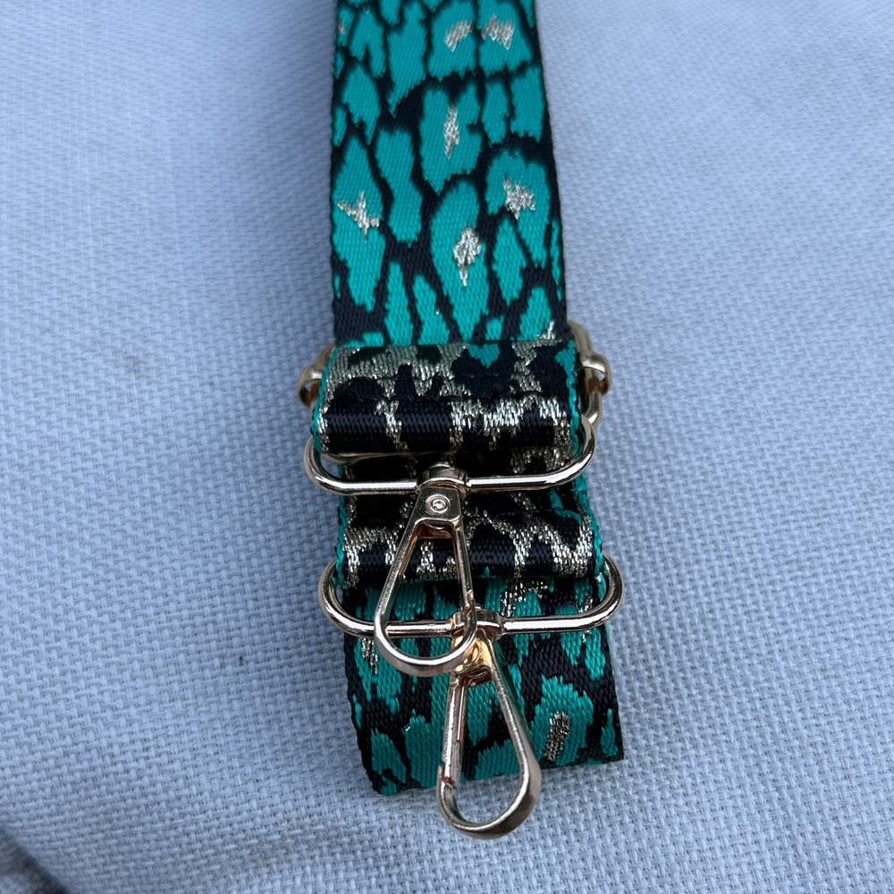 Leopard Print Strap with Teal Accents - Picture 7 of 9